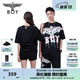 BOY LONDON【朋克涂鴉】情侶款老鷹朋克涂鴉寬松潮流T恤N01902 黑色 M