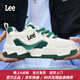 Lee男鞋官方潮流休閑鞋男士增高板鞋面包鞋韓版鞋子男款低幫運動(dòng)鞋 綠色 【皮面四季款】 41 【偏大/請拍小一碼】