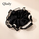 Qlady氣質(zhì)蕾絲發(fā)圈頭繩高級感皮筋女扎頭頭花頭飾發(fā)飾2025新款高端發(fā)繩