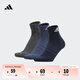adidas舒適三雙裝運(yùn)動短筒襪子男女阿迪達(dá)斯官方 傳奇墨水藍(lán)/淺藍(lán)/深麻灰 L
