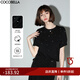 COCOBELLA[璀璨星河]手工燙鉆短袖T恤女寬松舒適棉感上衣TS3010 星空黑 XL