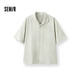 森馬（Semir）短袖襯衫男松弛肌理感度假風(fēng)襯衣2025夏上衣純色百搭109325104103