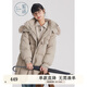 紫涵中長款加厚羽絨服女年冬季連帽防風(fēng)羽絨外套毛領(lǐng)大衣 卡其 M