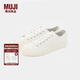 無印良品（MUJI）男女通用不易疲勞不易沾水運動鞋無性別男款女款小白鞋帆布鞋鞋子 米白色1A 35 碼/225mm（尺碼偏大拍小一碼）