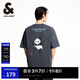 杰克·瓊斯（JACK&JONES） 百搭潮流胸前肌理感膠印背后熊貓圖案T恤短袖上衣男裝225201093