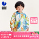 迷你巴拉男童女童外套秋款新款寶寶兒童衣服【小軟皮】 藍(lán)綠色 130
