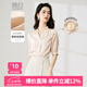 晚白【新品】高級感緞面短袖襯衫女2025秋款洋氣百搭V領(lǐng)襯衣上衣 香檳色 M