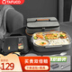 泰福高（TAFUCO）飯盒304不銹鋼五格餐盤防燙學(xué)生便當(dāng)盒配餐具保溫袋2.4LT5218棕色