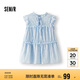森馬（Semir）短袖襯衫女木耳邊蝴蝶結(jié)浪漫溫柔2025夏飛袖肌理襯衣109325104003