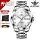 歐品客瑞士認證品牌手表男機械表全自動(dòng)男士手表進(jìn)口機芯真鉆石高檔男表 【升級加強版】3262男鋼帶本白 終身質(zhì)保