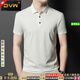 DVW男裝品牌短袖t恤男2025夏季新款潮流印花中年爸爸裝薄款上衣 白色 XL (180) 【適合150-165斤】