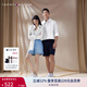 TOMMY HILFIGER【休閑純棉】春夏季男女商務(wù)正裝通勤條紋純色長袖襯衣襯衫外套 【條紋繡標(biāo)襯衫】-深灰白條紋7I3 L （推薦：150-165斤）