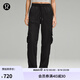 lululemon丨Dance Studio 女士寬松剪裁中腰工裝褲 拒水 LW5GILS 黑色 L