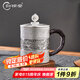 歸銀堂銀杯子純銀水杯足銀999手工鏨刻祥云加厚馬克杯茶缸杯銀茶具送禮 310ml+證書+禮盒