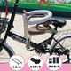 自行車(chē)前置寶寶座椅山地車(chē)小孩坐騎彎梁車(chē)兒童椅子公路車(chē)寶寶座椅 白咖色【座板+扶手+腳架+靠背+半圍+護圈】