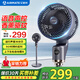 艾美特新款空氣循環(huán)扇電風(fēng)扇香薰驅(qū)蚊落地扇大風(fēng)力電扇柔風(fēng)低噪宿舍臥室可用臺地兩用搖頭風(fēng)扇 FA18-SRD166【遙控款】