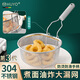 HUYO304不銹鋼漏勺廚房煮面漏網(wǎng)食品級(jí)油炸籃家用雪平鍋燙菜焯水濾網(wǎng) 304多功能漏網(wǎng)勺【小號(hào)】