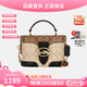 蔻馳（COACH）女包KAY 20經(jīng)典老花女款盒子包化妝包手提包單肩斜挎包禮物送女友 老款卡其色