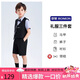 羅蒙男童西裝套裝鋼琴演出服主持人新中式國風(fēng)西服兒童禮服 黑色150
