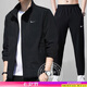 耐克（NIKE）男士運動套裝 跑步訓(xùn)練防風(fēng)衣時尚立領(lǐng)夾克外套寬松梭織長褲 FB7500-010+FB7498-010/2件套 L(175)