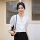 何佳功襯衫女白襯衫短袖通勤2025新款職業(yè)正裝面試襯衣女裝2025夏季新款 白色 M 【建議90-100斤】