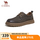 駱駝（CAMEL）復(fù)古英倫工裝低幫商務(wù)休閑皮鞋男士 G14A836627 灰色 42 