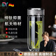 DY德國品質(zhì)純鈦大冰花雙層玻璃杯水晶級透亮泡茶杯男士隔熱水杯 冰花銀 鵝蛋300毫升