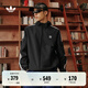 adidas經(jīng)典三條紋運(yùn)動(dòng)連帽夾克外套男女春季新款阿迪達(dá)斯三葉草 黑色   S
