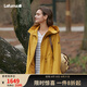 LAFUMA樂飛葉戶外沖鋒衣女 防水透濕II級風(fēng)衣連帽夾克外套 LFJA4CS62 土黃色GY 165/84A（38）