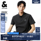 杰克·瓊斯（JACK&JONES）男裝25年精致虎頭刺繡涼感短袖polo衫男士夏季商務(wù)半袖翻領(lǐng)T恤 黑砂色E44 M