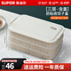 蘇泊爾（SUPOR）餃子冰箱收納盒餃子盒食品級專用冰箱絞子速冷凍水餃盒保鮮餛飩盒 多人購買【餃子盒】 3層 1蓋 食品級PP材質(zhì)&不粘底