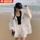 CEENIU防曬衣女夏季新款透氣薄外套韓版寬松連帽百搭2025新款戶外防曬服 白色 L 95-115寬松