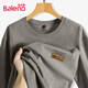 班尼路（Baleno）長(cháng)袖男秋季美式潮流重磅純棉運動(dòng)寬松簡(jiǎn)約復古休閑圓領(lǐng)打底衫t恤