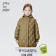 jnby by JNBY江南布衣童裝秋冬裝男女童拼接菱格中長款羽絨服兒童1N9C13591 733枯黃 150 cm