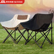 尤克達蒂（yookdd） 戶(hù)外折疊椅月亮椅露營(yíng)折疊椅便攜式釣魚(yú)椅凳沙灘椅野餐露營(yíng)裝備 戶(hù)外折疊椅【米色】