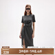 ONLY夏季時(shí)尚休閑長(cháng)款開(kāi)叉收腰顯瘦連衣裙女|124261004 S03 深花灰色 M