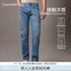 Calvin KleinJeans【涼感】25春夏男士復(fù)古休閑通勤ck修身直筒牛仔褲4RAB703 UL9-牛仔淺藍(lán) 34