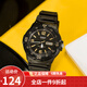 卡西歐(CASIO)學(xué)生運(yùn)動(dòng)手表男 簡(jiǎn)約防水兒童表日期星期樹脂皮帶手表 黑盤黃字黑色橡膠帶MRW-200H-1B3