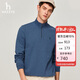 哈吉斯（HAZZYS）男裝上衣半開(kāi)襟立領(lǐng)套頭衛衣ABTZE0BDF33 藍色BL 180/100A50