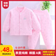 糖貝新生嬰兒衣服寶寶分體套裝秋冬新款純棉兩件套夾棉保暖棉服加厚 粉色皇冠-棉服套裝 90碼（12-15個月） 體重23-25斤