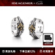 IDEAGEMER原創(chuàng)925銀鳶尾花耳環(huán)男士復(fù)古個性痞帥潮流百搭小眾耳釘耳圈配飾 925銀鳶尾花耳環(huán)-單只
