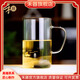 禾器·斑斕禾器2024新款玻璃杯高硼硅耐熱玻璃水杯高檔綠茶杯彩繪圖案清簡杯 400ml 江山如畫-透明色-
