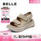 百麗（Belle）簡約休閑勃肯鞋女2025夏新商場同款厚底舒適涼鞋D9J2DBL5 杏色 38 (240mm)