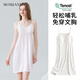 Mom Jane帶胸墊孕婦裙哺乳睡裙莫代爾吊帶裙孕婦睡衣待產(chǎn)裙產(chǎn)后喂奶連衣裙 粉薔薇 L