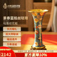 中外琺瑯美術(shù)館福運(yùn)連升萬(wàn)壽連延勾蓮紋花觚花瓶景泰藍(lán)桌面擺件禮品生日禮物賀壽