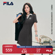 FILA 楊冪同款連衣裙|斐樂官方女裝2025夏季新款時(shí)尚涼感針織連衣裙 星艦灰-GY M 165/84A/M