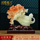 瑪朵維汀百財(cái)聚來玉白菜擺件招財(cái)元寶客廳玄關(guān)電視柜高檔裝飾喬遷開業(yè)禮物 小號(hào)百財(cái)聚來紅花冰玉色