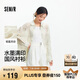森馬（Semir）長袖襯衫女中長款oversize松弛感2025夏水墨滿印襯衣109325105002