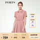 PORTS寶姿女裝甜美氣質修身連衣裙女娃娃領A字裙粉色ALM8D029JWP072 PINK M (6)