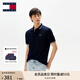TOMMY JEANS【潮流鑲邊】25夏季男裝純棉珠地網(wǎng)眼商務(wù)翻領(lǐng)短袖T恤POLO20745 藏青色C1G L